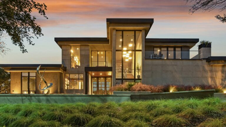 Los Angeles Locksmith & Security Systems Modern Los Angeles home at dusk, site of a hidden residential safe room